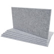 Lot de 6 panneaux muraux acoustiques HWC-L52 - panneaux muraux acoustiques - insonorisant 1qm surface 60x30cm - gris clair