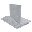 Lot de 6 panneaux muraux acoustiques HWC-L52 - panneaux muraux acoustiques - insonorisant 1qm surface 60x30cm - gris clair