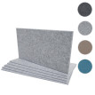 Lot de 6 panneaux muraux acoustiques HWC-L52 - panneaux muraux acoustiques - insonorisant 1qm surface 60x30cm - gris clair