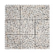Carreau en pierre HWC-E18 - carreau de sol - balcon/terrasse en pierre naturelle - 11x 30x30cm 1m2 - Mosaïque galets naturels