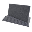Lot de 6 panneaux muraux acoustiques HWC-L52 - panneaux muraux acoustiques - insonorisant 1qm surface 60x30cm - gris