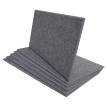 Lot de 6 panneaux muraux acoustiques HWC-L52 - panneaux muraux acoustiques - insonorisant 1qm surface 60x30cm - gris