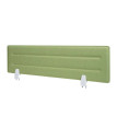 Cloison de bureau HWC-G76 - écran de bureau Tableau d'affichage - insonorisation tissu/textile avec gaufrage - 100x30cm vert