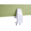 Cloison de bureau HWC-G76 - écran de bureau Tableau d'affichage - insonorisation tissu/textile avec gaufrage - 100x30cm vert