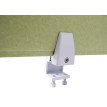 Cloison de bureau HWC-G76 - écran de bureau Tableau d'affichage - insonorisation tissu/textile avec gaufrage - 100x30cm vert