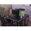Cloison de bureau HWC-G76 - écran de bureau Tableau d'affichage - insonorisation tissu/textile avec gaufrage - 100x30cm vert