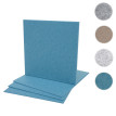 Jeu de 4 panneaux muraux acoustiques HWC-L52 - panneaux muraux acoustiques - insonorisant 1qm surface 50x50cm - bleu