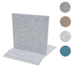 Jeu de 4 panneaux muraux acoustiques HWC-L52 - panneaux muraux acoustiques - insonorisant 1qm surface 50x50cm - gris clair