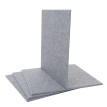 Jeu de 4 panneaux muraux acoustiques HWC-L52 - panneaux muraux acoustiques - insonorisant 1qm surface 50x50cm - gris