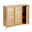 Sideboard HWC-B18 - Armoire Commode Highboard - 3 portes Bambou 81x97x34cm