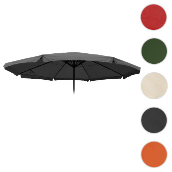 Housse de rechange pour parasol Meran Pro - parasol de marché gastronomique avec volant Ø 5m - polyester - jaune