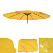 Housse de rechange pour parasol Meran Pro - parasol de marché gastronomique avec volant Ø 5m - polyester - jaune