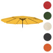 Housse de rechange pour parasol Meran Pro - parasol de marché gastronomique avec volant Ø 5m - polyester - jaune