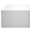 Rack TV HWC-L36 - Table de télévision Table basse Armoire TV Commode - bois 50x144x40cm Compartiment de rangement - blanc brilla
