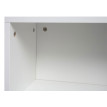 Rack TV HWC-L36 - Table de télévision Table basse Armoire TV Commode - bois 50x144x40cm Compartiment de rangement - blanc brilla