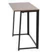 Bureau HWC-K67 pliable - table console pliante table d'ordinateur portable table de rangement - 80x45cm - métal MDF - noir brun