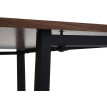 Bureau HWC-K67 pliable - table console pliante table d'ordinateur portable table de rangement - 80x45cm - métal MDF - noir brun