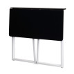 Bureau HWC-K67 pliable - table console pliante table d'ordinateur portable table de rangement - 80x45cm - métal MDF - blanc noir