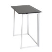 Bureau HWC-K67 pliable - table console pliante table d'ordinateur portable table de rangement - 80x45cm - métal MDF - blanc noir