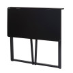 Bureau HWC-K67 pliable - table console pliante table d'ordinateur portable table de rangement - 80x45cm - métal MDF - noir