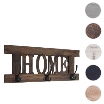 Penderie murale HWC-C60 Home - Penderie Panneau de penderie - Shabby-Look Vintage 55x21cm - grau-blau