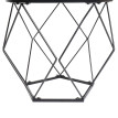 Ensemble de tables basses HWC-L37 - table basse table d'appoint table de salon - métal bois - aspect chêne gris