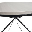 Ensemble de tables basses HWC-L37 - table basse table d'appoint table de salon - métal bois - aspect chêne gris