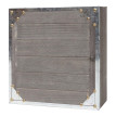 Boîte à clés Virginia - armoire à clés en bois - look shabby vintage 27x27x6cm - gris-brun