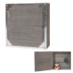 Boîte à clés Virginia - armoire à clés en bois - look shabby vintage 27x27x6cm - gris-brun