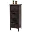Commode T18 - Armoire à tiroirs - 4 tiroirs - 74x30x25cm Shabby-Look Vintage - gris-brun