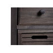Commode T18 - Armoire à tiroirs - 4 tiroirs - 74x30x25cm Shabby-Look Vintage - gris-brun