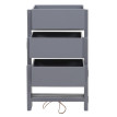 Étagère à plantes T275 - Étagère sur pied Porte-fleurs Jardinière - 65x108x15cm - Bois Shabby-Look Vintage - gris-bleu