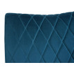 Lot de 2 chaises cantilever HWC-L15 - chaise visiteur chaise de conférence - velours acier époxy - turqoise-bleu