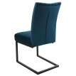 Lot de 2 chaises cantilever HWC-L15 - chaise visiteur chaise de conférence - velours acier époxy - turqoise-bleu