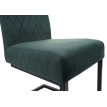 Lot de 2 chaises cantilever HWC-L15 - chaise visiteur chaise de conférence - velours acier époxy - vert