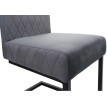 Lot de 2 chaises cantilever HWC-L15 - chaise visiteur chaise de conférence - velours acier époxy - gris foncé