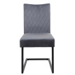 Lot de 2 chaises cantilever HWC-L15 - chaise visiteur chaise de conférence - velours acier époxy - gris foncé
