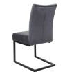 Lot de 2 chaises cantilever HWC-L15 - chaise visiteur chaise de conférence - velours acier époxy - gris foncé