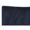 Lot de 2 chaises cantilever HWC-L15 - chaise visiteur velours acier époxy - anthracite-bleu