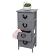 Commode Forli - armoire à tiroirs - 4 tiroirs avec curs 70x29x25cm - look shabby - vintage - gris-bleu
