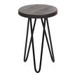 Set de 2 tables d'appoint HWC-A80 - table de nuit table basse - Industrial bois véritable Ø25cm - brun foncé