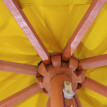 Parasol Florida - parasol de marché - Ø 3 -5m polyester/bois 7kg - jaune