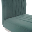 Lot de 2 chaises cantilever HWC-L14 - chaise visiteur chaise de conférence - velours inox brossé - vert