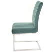 Lot de 2 chaises cantilever HWC-L14 - chaise visiteur chaise de conférence - velours inox brossé - vert