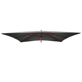 Housse de rechange pour parasol en bois Florida 2x3m - housse de parasol de jardin - anthracite