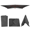Housse de rechange pour parasol en bois Florida 2x3m - housse de parasol de jardin - anthracite