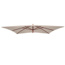 Housse de rechange pour parasol en bois Florida 2x3m - housse de parasol de jardin - crème