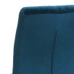 Lot de 2 chaises cantilever HWC-L14 chaise de conférence - velours inox brossé - turqoise-bleu