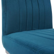 Lot de 2 chaises cantilever HWC-L14 chaise de conférence - velours inox brossé - turqoise-bleu