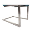 Lot de 2 chaises cantilever HWC-L14 chaise de conférence - velours inox brossé - turqoise-bleu